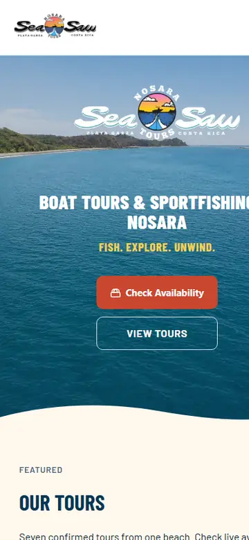Nosara Sea Saw Tours en el teléfono